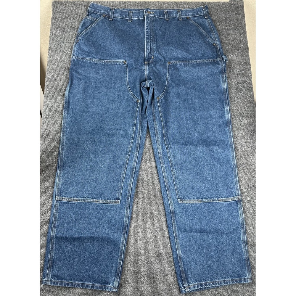 NWT Carhartt B73 DST Denim Double Knee Carpenter‎ Jeans Men's 44x32 USA Union